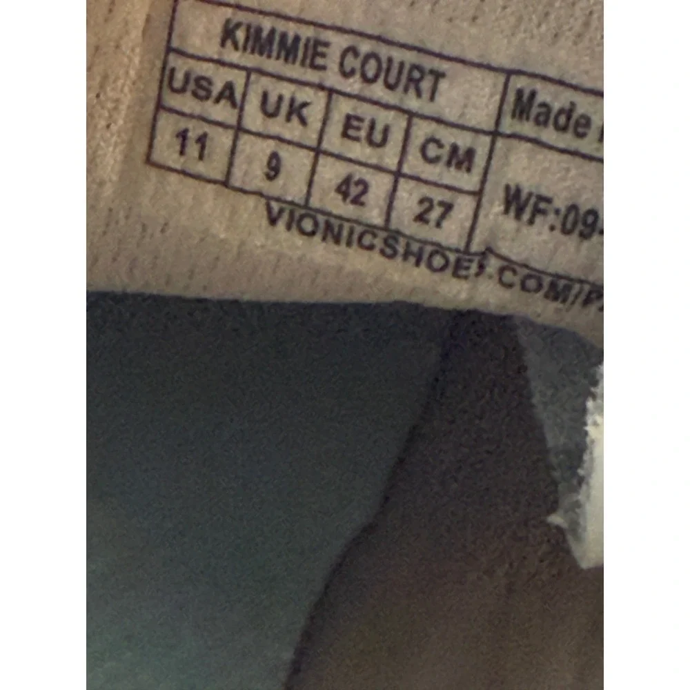 Vionic Kimmie Court Womens 11 Med White Leather Lace Up Orthopedic Sneaker Shoes